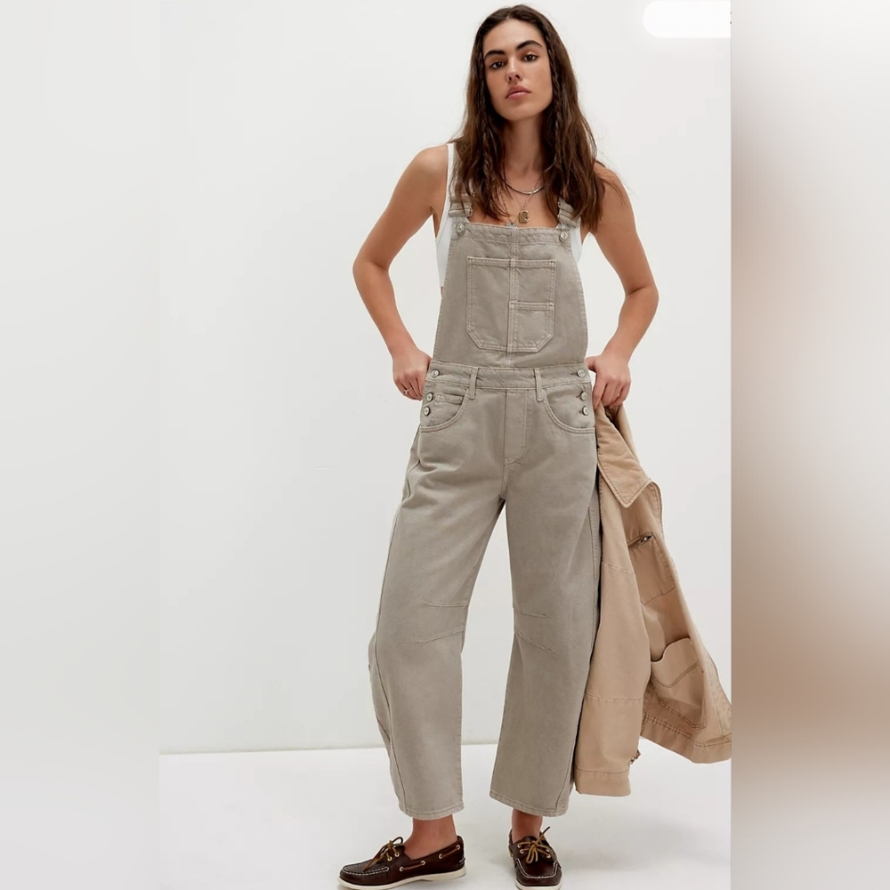 Free People Barrel Overalls